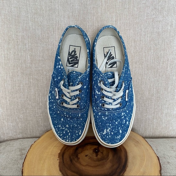 Vans Authentic Denim Splatter Shoes - Picture 8 of 10